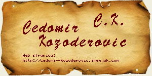 Čedomir Kozoderović vizit kartica